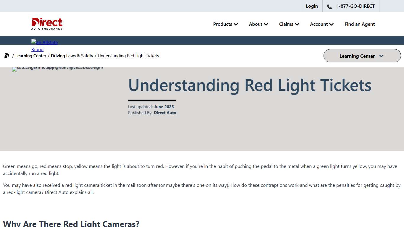 Understanding Red Light Tickets | Direct Auto Insurance