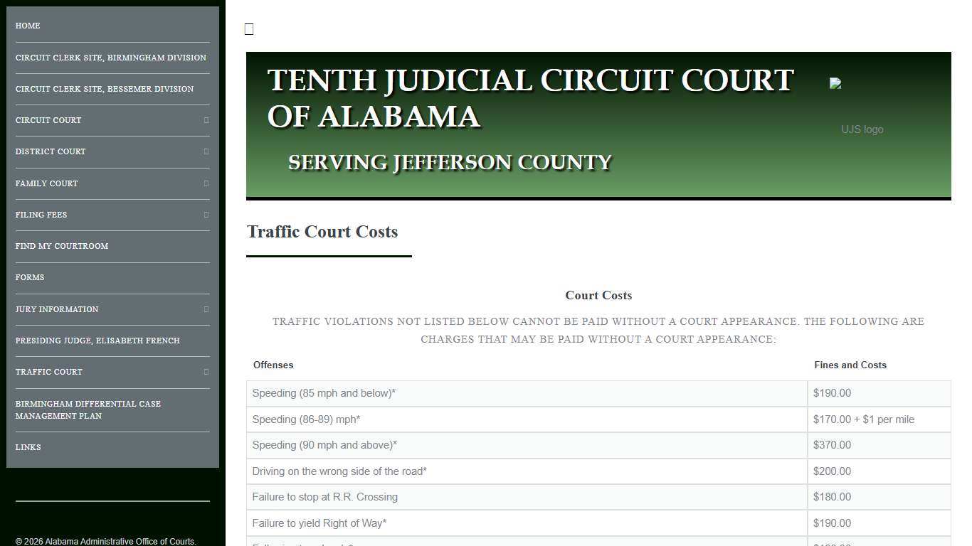 Jefferson County, Birmingham Division - 10th Judicial Circuit of Alabama